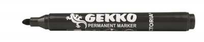 Alkoholos marker, 1-3 mm, kúpos, VICTORIA OFFICE, "Gekko", fekete