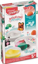 Utántöltő modellező gyurma készlet, levegőre száradó, MAPED CREATIV, "Modeling Friends"